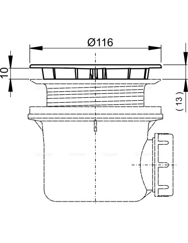 Alcaplast Syfon brodzikowy kryty chrom A49CR