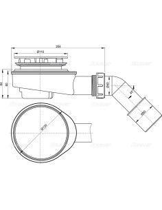Alcaplast Syfon brodzikowy chrom A491CR 2
