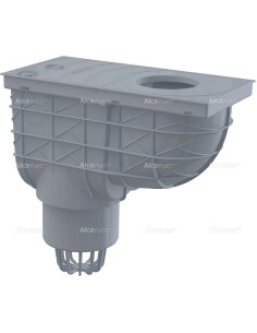 Alcaplast Wpust deszczowy uniwersalny 300 × 155/110 dolny, szary AGV1S
