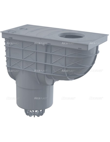 Alcaplast Wpust deszczowy uniwersalny 300 × 155/125 dolny, szary AGV2S