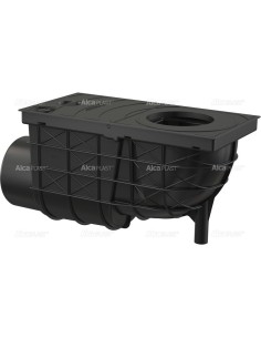 Alcaplast Wpust deszczowy uniwersalny 300 x 155/110 boczny, czarny  AGV3