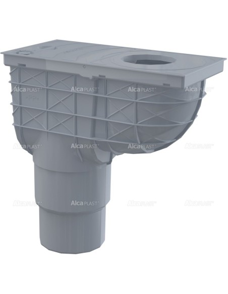 Alcaplast Wpust deszczowy uniwersalny 300 × 155/125/110 dolny, szary AGV4S