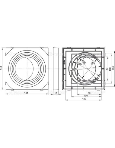 Alcaplast Uniwersalna wkładka spustu – szara AGV911S