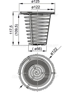 Alcaplast Kosz nierdzewny AGV941 2