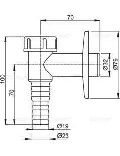 Alcaplast Syfon pralkowy kątowy biały APS2 2
