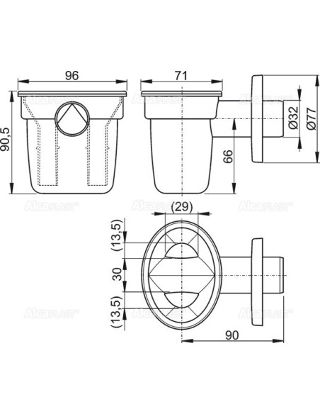 Alcaplast Syfon do odprowadzania kondensatu AKS1