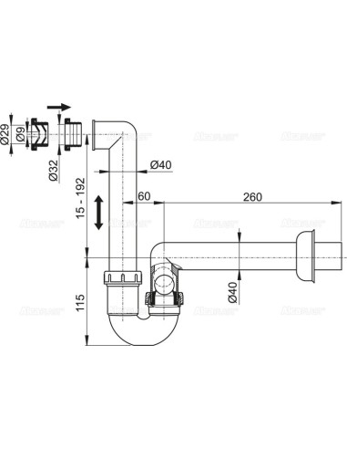 Alcaplast Syfon do odprowadzania kondensatu AKS2