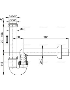 Alcaplast Syfon do odprowadzania kondensatu AKS3 2