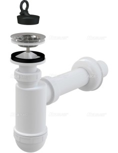 Alcaplast Syfon umywalkowy Ø40 z nierdzewnym sitkiem Ø63 A41