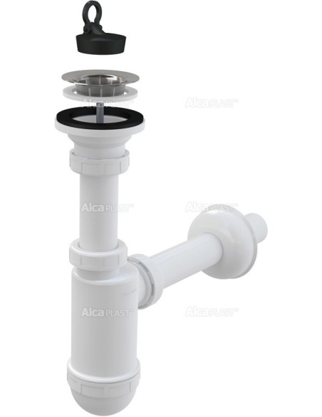 Alcaplast Syfon umywalkowy Ø32 z nierdzewnym sitkiem Ø63 A411
