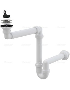 Alcaplast Małogabarytowy syfon umywalkowy Ø63 A413