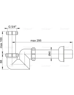 Alcaplast Syfon do bidetu i umywalki plastik Ø40 A45F Ø40 2