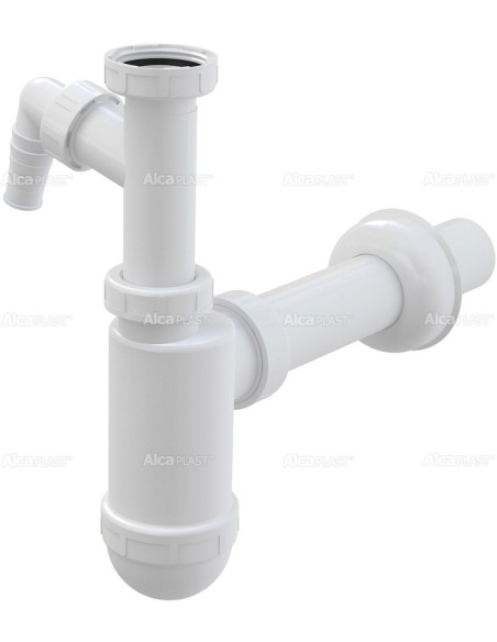 Alcaplast Półsyfon umywalkowy Ø40 z przyłączem i z nakretką 5/4" A43P