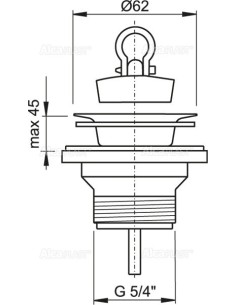 Alcaplast Spust umywalki 5/4" z nierdzewnym sitkiem Ø63 A31 2