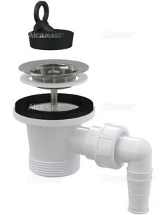 Alcaplast Spust umywalki 6/4" z przyłączem i nierdzewnym sitkiem Ø63 A31P