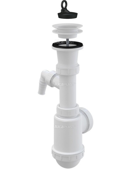 Alcaplast Syfon zlewozmywaka z podłączeniem pralki sitko plastikowe Ø70 A442P Ø50/40