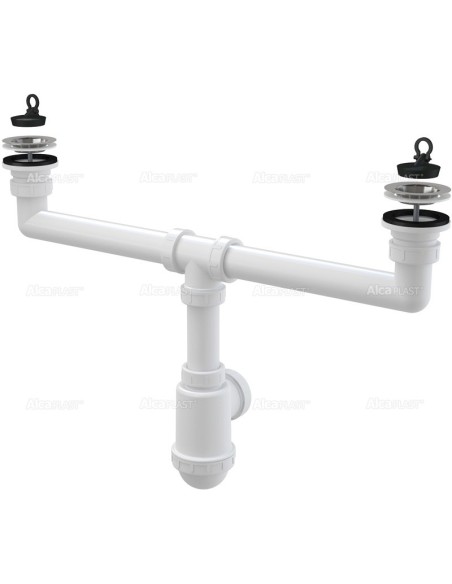 Alcaplast Syfon zlewu dwukomorowego sitka nierdzewne Ø70 A449 Ø50/40