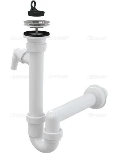 Alcaplast Syfon zlewozmywaka rurowy sitko nierdzewne Ø70 i z zlącze podłączeniowe A810 Ø40