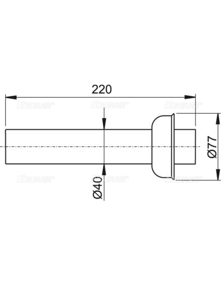 Alcaplast Rurka z rozetą Ø40 P046