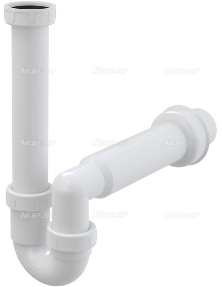 Alcaplast Pólsyfon zlewozmywaka rurowy z nakretką 6/4" A80 Ø50