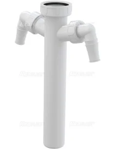Alcaplast Rura do syfonu zlewozmywaka 6/4" z dwoma przyłączami A44M Ø40