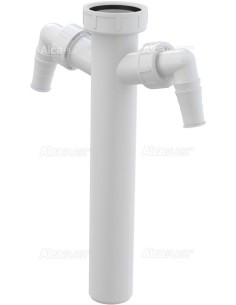 Alcaplast Rura do syfonu zlewozmywaka 6/4" z dwoma przyłączami A44M Ø40