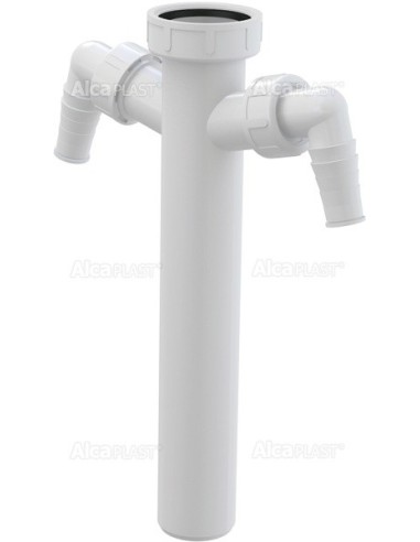 Alcaplast Rura do syfonu zlewozmywaka 6/4" z dwoma przyłączami A44M Ø40