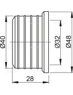 Alcaplast Redukcja gumowa 40/32 Z003 2