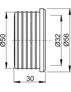 Alcaplast Redukcja gumowa 50/32 Z004 2