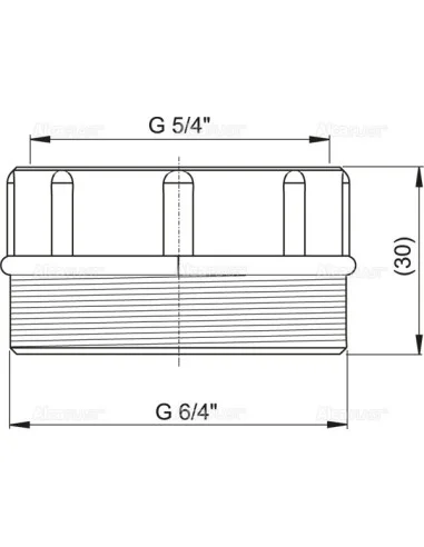 Alcaplast Redukcja 6/4" × 5/4" S556