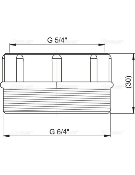 Alcaplast Redukcja 6/4" × 5/4" S556