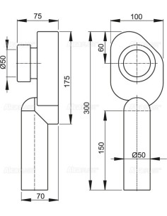 Alcaplast Syfon pisuarowy pionowy A45C 2