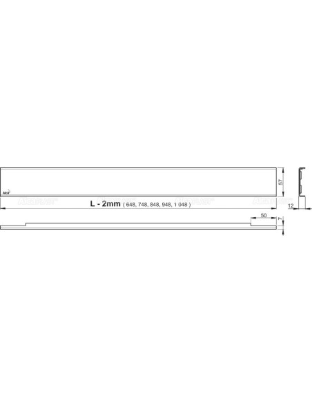 Alcaplast Spa - System odpływowy do zabudowy w ścianie (Stal nierdzewna połysk) APZ5-EDEN-650