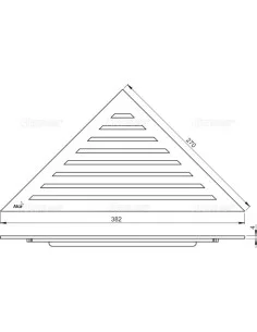 Alcaplast Ruszt do odwodnienia narożnego (Stal nierdzewna-mat) LIFE 2