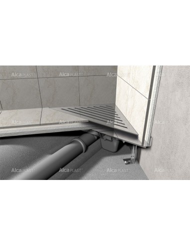 Alcaplast Odpływ narożny bez obramowania do rusztu perforowanego ARZ1