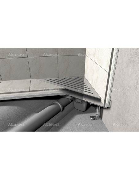 Alcaplast Odpływ narożny bez obramowania do rusztu perforowanego ARZ1
