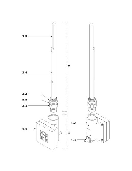 Terma Technologie Grzałka KTX 2 biała WEKT2K916U